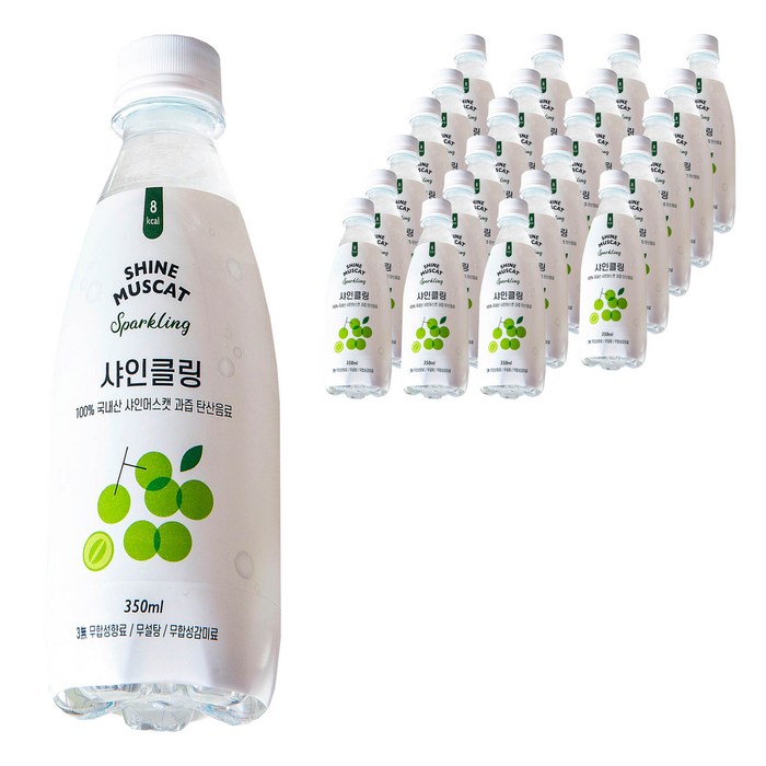 토민 샤인클링 탄산음료, 24개, 350ml 대표 이미지 - 샤인머스캣 음료 추천
