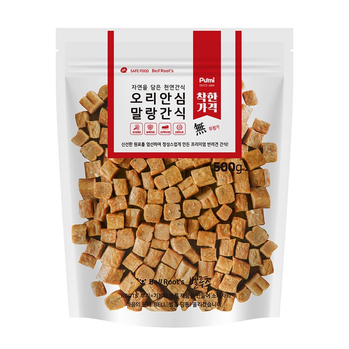 벨루츠 수제 오리안심 말랑간식 강아지간식 500g, 오리고기맛, 1개 대표 이미지 - 강아지 비스켓 추천
