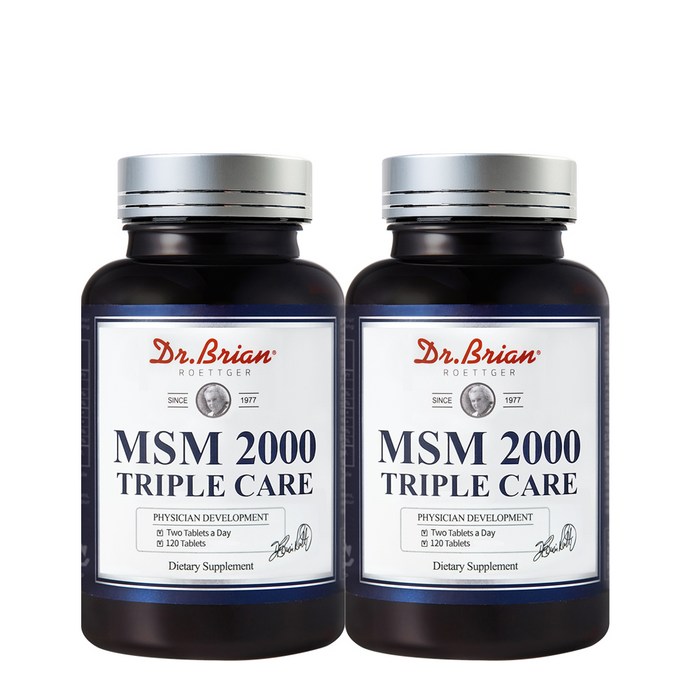 닥터브라이언 2000 트리플케어 MSM 식이유황, 120정, 2개 대표 이미지 - 무릎 연골 영양제 추천