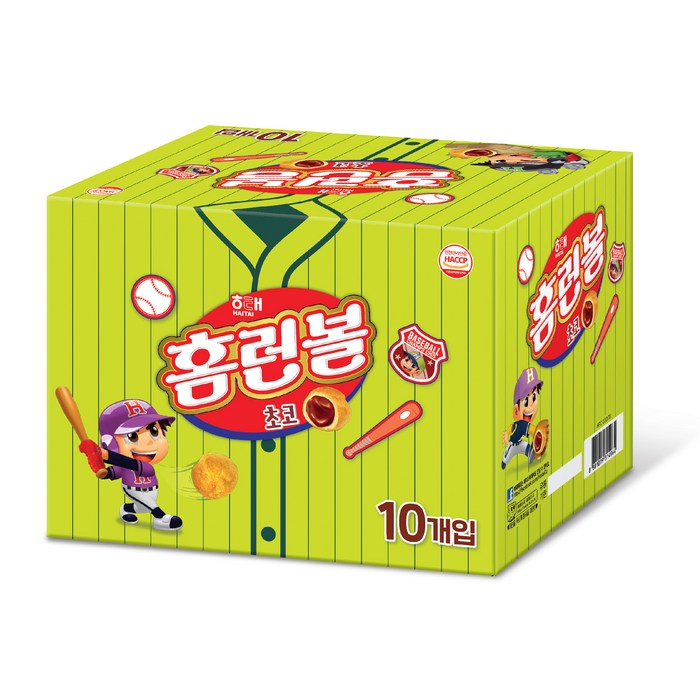 홈런볼 초코, 46g, 10개 대표 이미지 - 해태 과자 추천