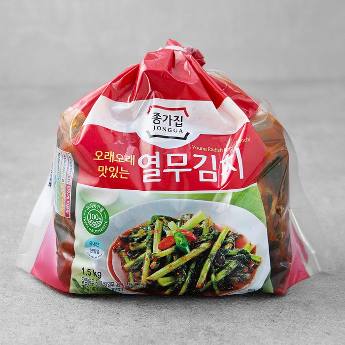 종가집 오래오래 맛있는 열무김치, 1.5kg, 1개 대표 이미지 - 호카손쟈 추천