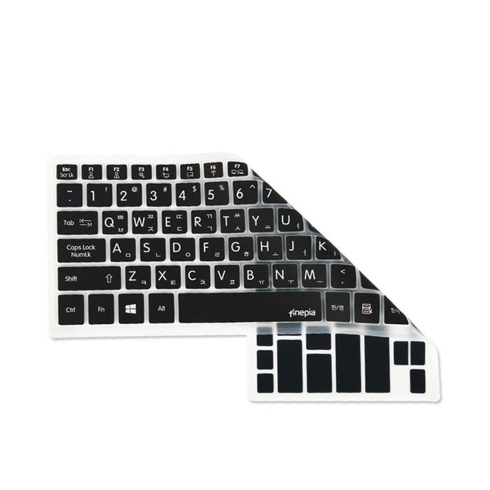 파인피아 갤럭시북 플렉스 NT950QCG-X58SL 문자 인쇄 키스킨, B타입 블랙, 1개
