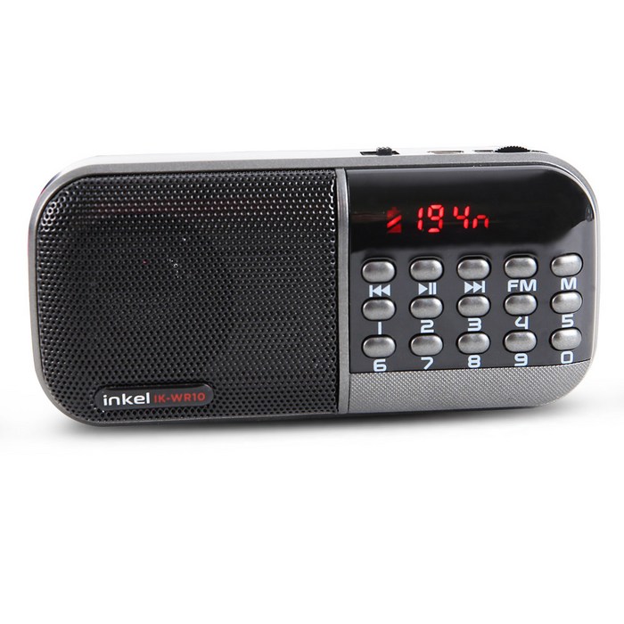 인켈 디지털 휴대용 스피커 라디오, IK-WR10, 블랙 대표 이미지 - 라디오 추천