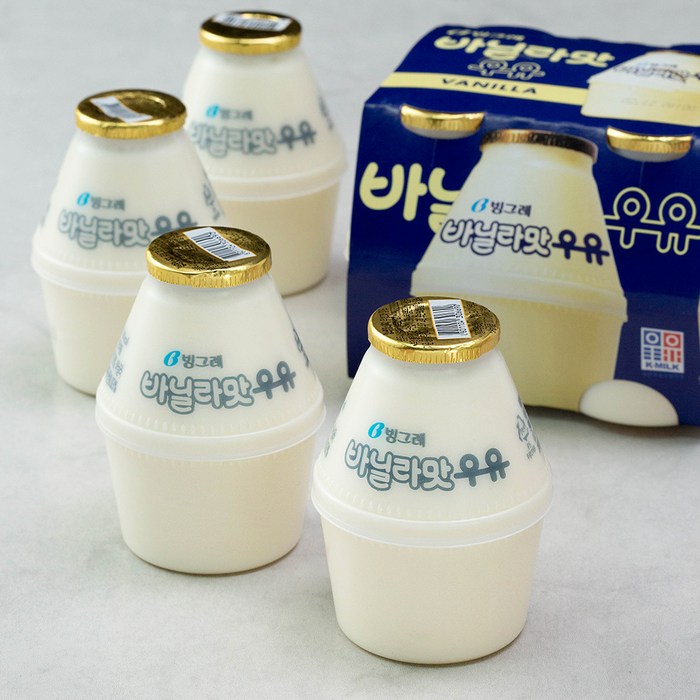 빙그레 바닐라맛 우유, 240ml, 8개 대표 이미지 - 저지방 우유 추천