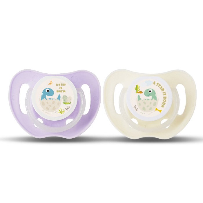 아이앤비 디노 야광 쪽쪽이 노리개젖꼭지 2종 세트, 1단계, 러블리퍼플, 스위트아이보리 대표 이미지 - 아이앤비 추천