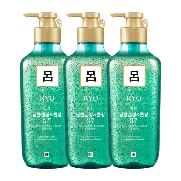 려 청아 딥클렌징 쿨링 샴푸, 3개, 550ml 대표 이미지 - 두피케어 샴푸 추천