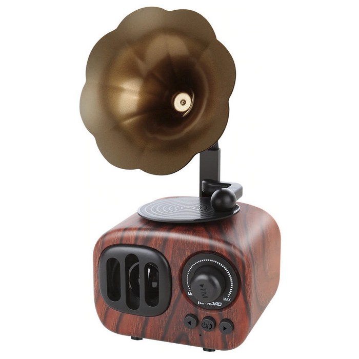 레트로 축음기모양 빈티지 블루투스 엔틱 스피커 Retro Speaker(B7), 혼합색상 대표 이미지 - 축음기 추천