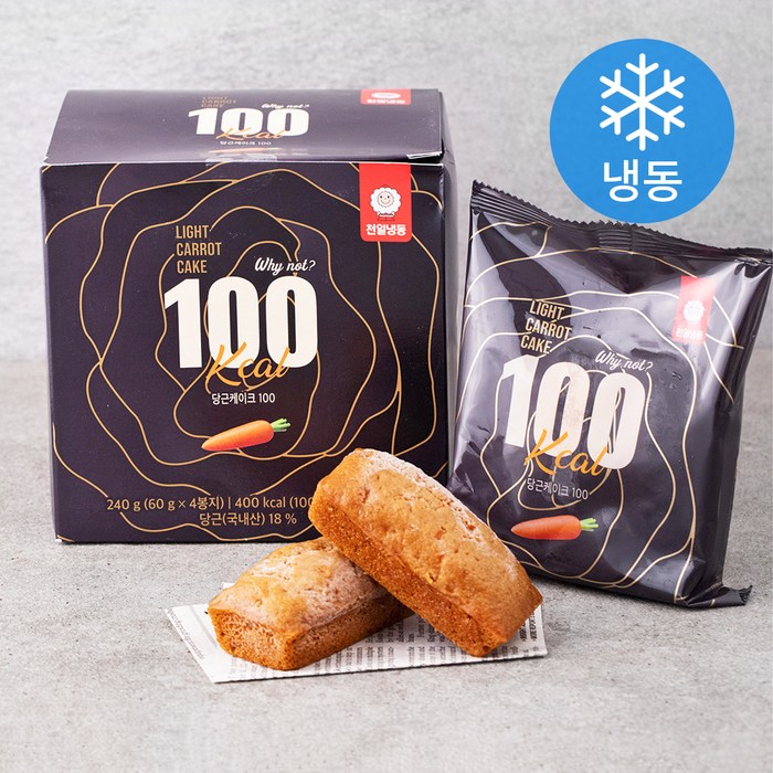 천일식품 당근케이크100 4봉지 (냉동), 240g, 1개 대표 이미지 - 당근 케이크 추천
