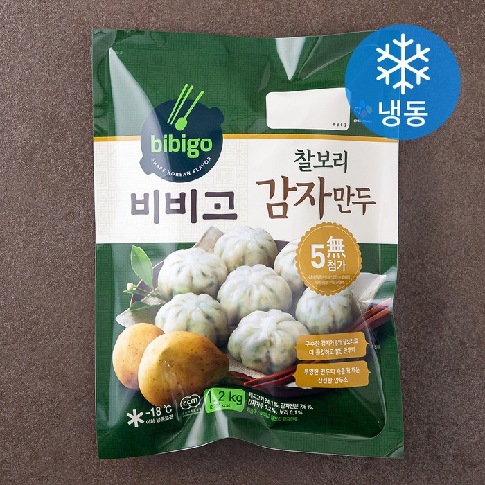 비비고 찰보리 감자만두 (냉동), 1.2kg, 1개 대표 이미지 - 감자만두 추천