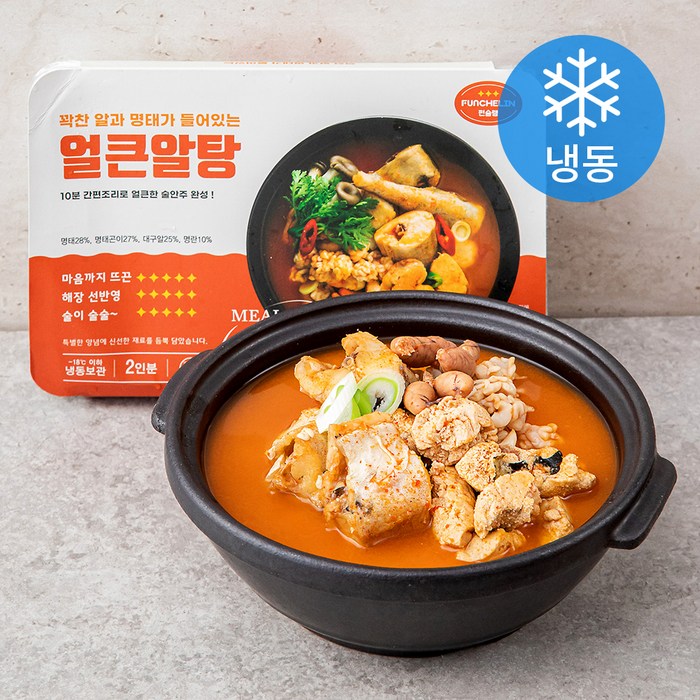 펀쿡 얼큰알탕 2인분 (냉동), 500g, 1개 대표 이미지 - 냉동 알탕 추천