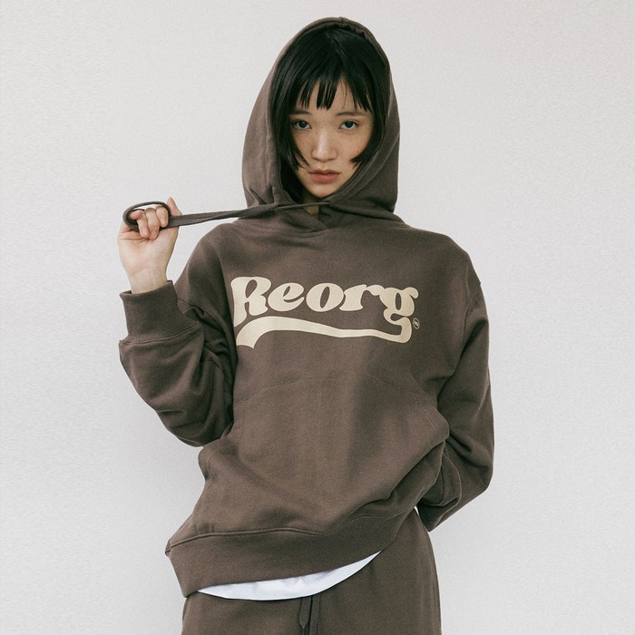 리올그 NUE REORG WAVY LOGO HOOD 티셔츠 대표 이미지 - 리올그 후드 추천