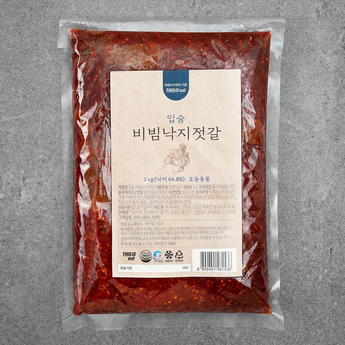 입술젓갈 비빔낙지젓, 1kg, 1개 대표 이미지 - 낙지젓 추천