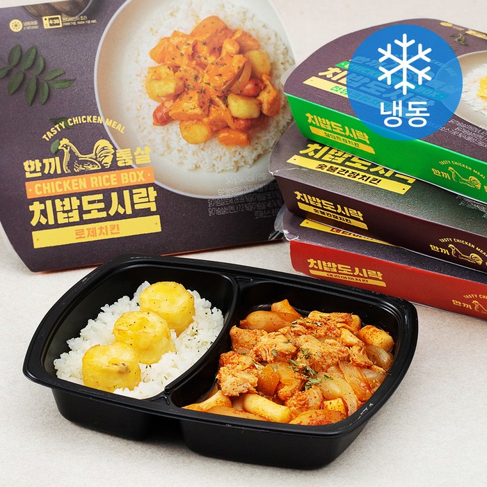 한끼통살 치밥도시락 345g x 5종 세트 (냉동), 1세트 대표 이미지 - 닭가슴살 도시락 추천