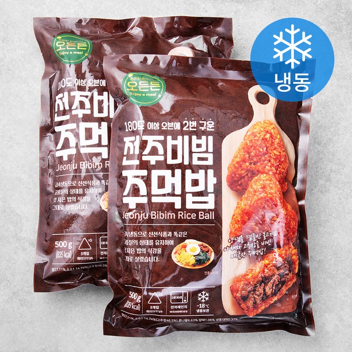 오든든 전주비빔주먹밥 (냉동), 100g, 10개 대표 이미지 - 김밥천국 추천