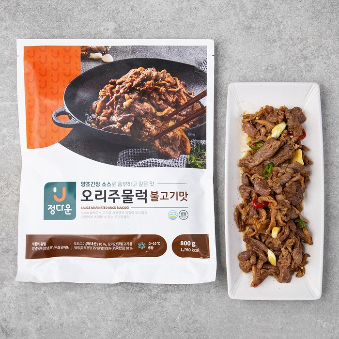 정다운 오리주물럭 불고기맛, 800g, 1개 대표 이미지 - 오리주물럭 추천