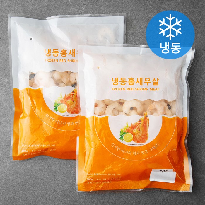 홍새우살 (냉동), 200g, 2봉 대표 이미지 - 홍새우 추천