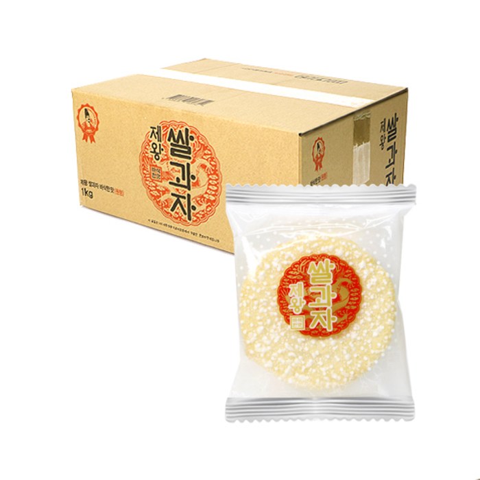 제왕 쌀과자 원형 바삭한맛, 1kg, 1개 대표 이미지 - 쌀과자 추천