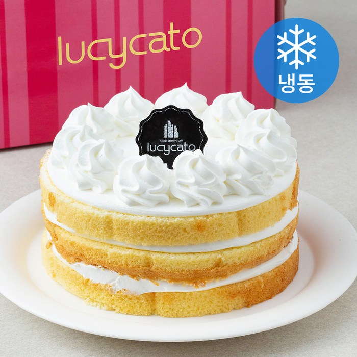 루시카토 레이어 화이트 케이크 (냉동), 385g, 1개 대표 이미지 - 생일 케이크 추천
