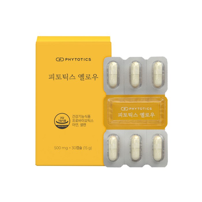 피토틱스 옐로우 프로바이오틱스 500mg, 30정, 1개 대표 이미지 - 여자 영양제 추천