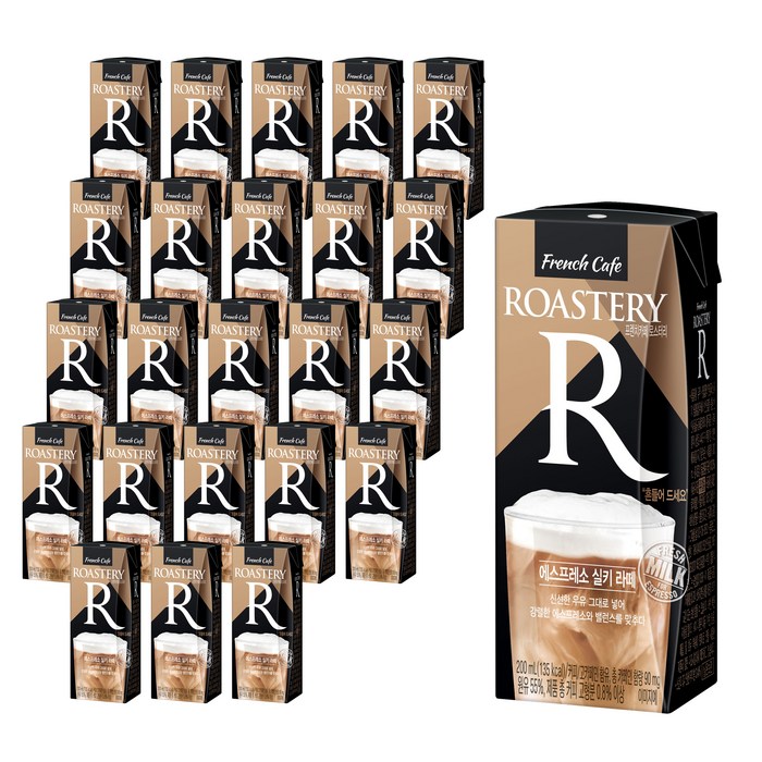 남양유업 프렌치카페 로스터리 에스프레소 실키 라떼, 24개, 200ml 대표 이미지 - 콘트라베이스 커피 추천
