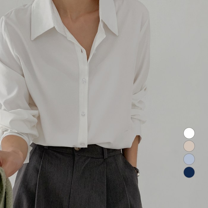 바블링브룩 여성용 베이직 텐셀 셔츠 블라우스 대표 이미지 - 여자 화이트셔츠 추천