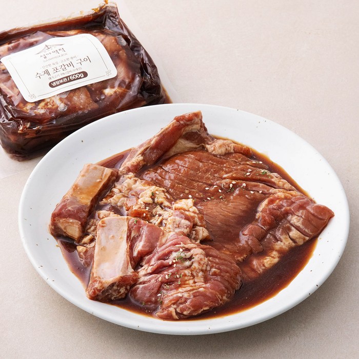 설야멱적 수제 포갈비 구이, 600g, 1개 대표 이미지 - 돼지갈비 추천