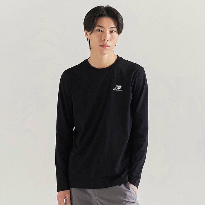 뉴발란스 UNI 에센셜 기본핏 긴팔 티셔츠 NBNDD11013 대표 이미지 - 뉴발 추천