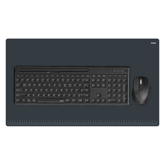 아이노트 블루투스 멀티페어링 키보드  마우스  키스킨  장패드 세트, 블랙, KM780RB, 일반형