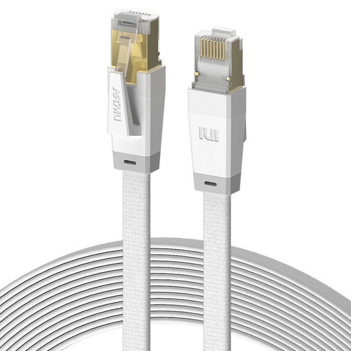 아트뮤 CAT8 기가랜선 이더넷 케이블 플랫, 1개, 8m, 화이트