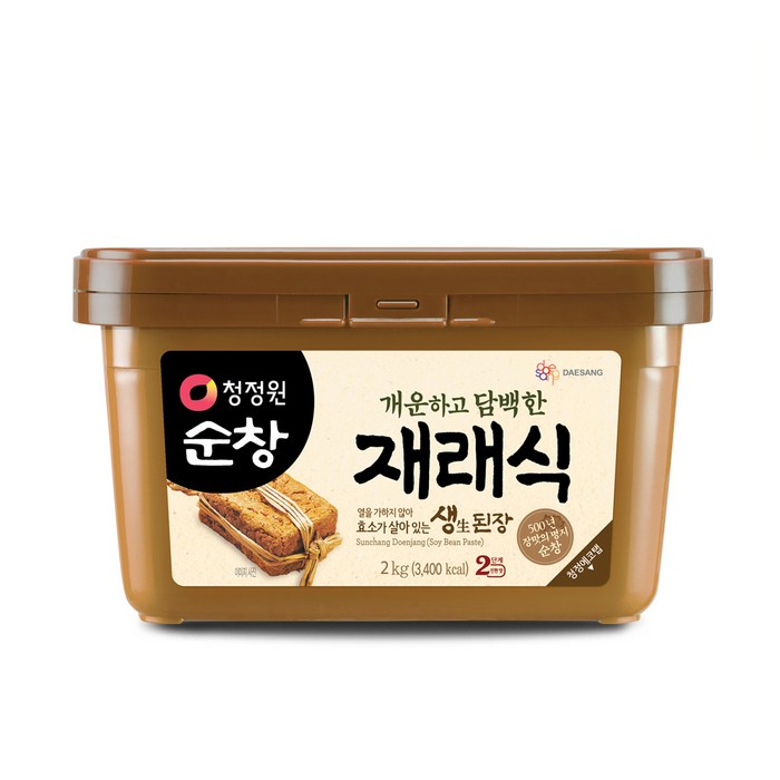 대상 청정원순창 개운하고 담백한 재래식 생된장, 2kg, 1개 대표 이미지 - 된장 추천