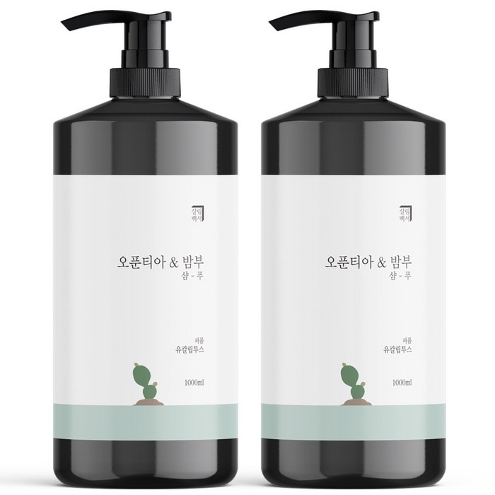 살림백서 오푼티아 앤 밤부 퍼퓸 샴푸 유칼립투스, 1000ml, 2개 대표 이미지 - 저자극 샴푸 추천