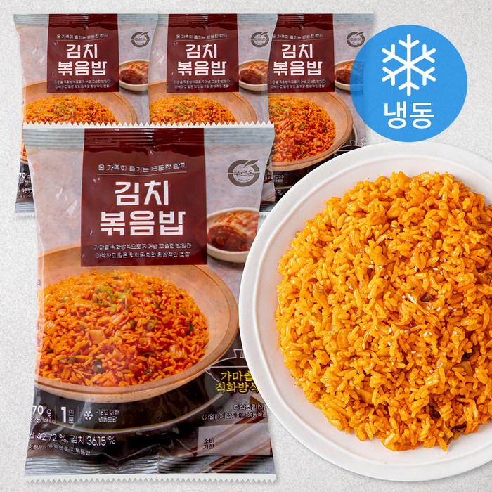 푸르온 김치 볶음밥 (냉동), 270g, 4팩 대표 이미지 - 김치볶음밥 레시피 추천