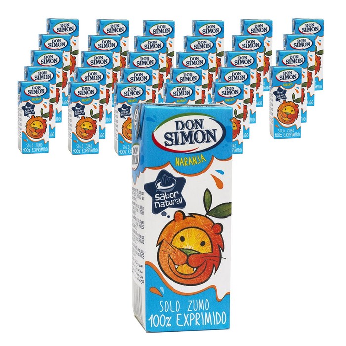 돈시몬 스퀴즈 오렌지주스, 200ml, 30개입 대표 이미지 - 감귤주스 추천