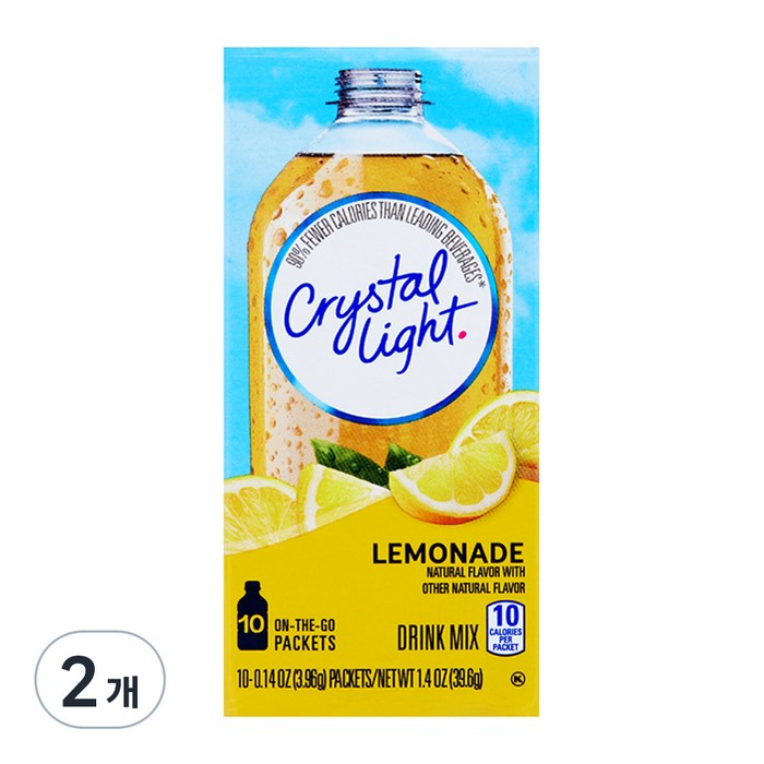 크리스탈라이트 레몬에이드 음료베이스 분말, 3.96g, 10개입, 2개 대표 이미지 - 크리스탈라이트 추천