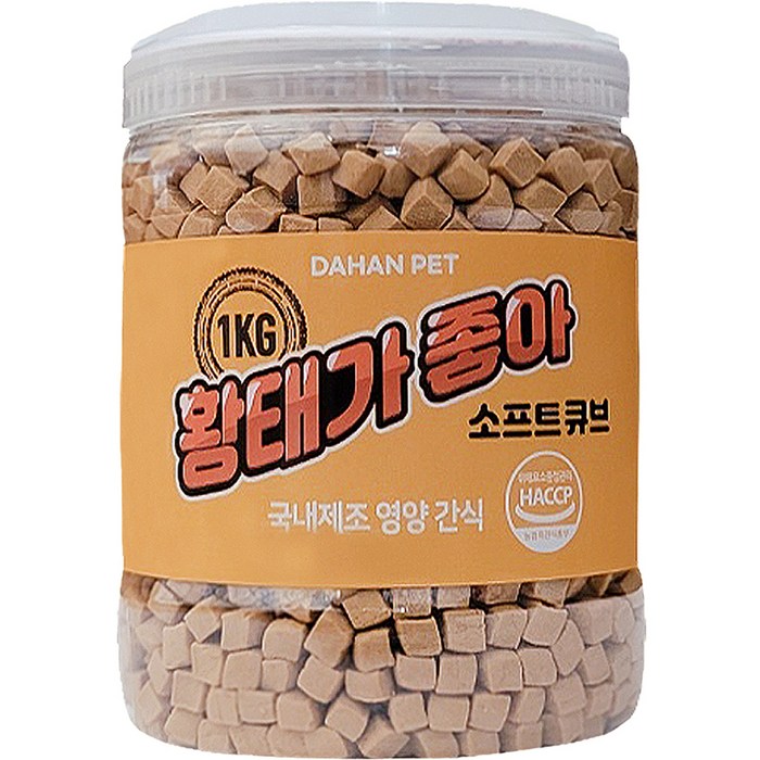 다한 노즈워크 훈련용 강아지 간식 져키 1kg, 황태, 1개 대표 이미지 - 강아지 배변훈련 추천