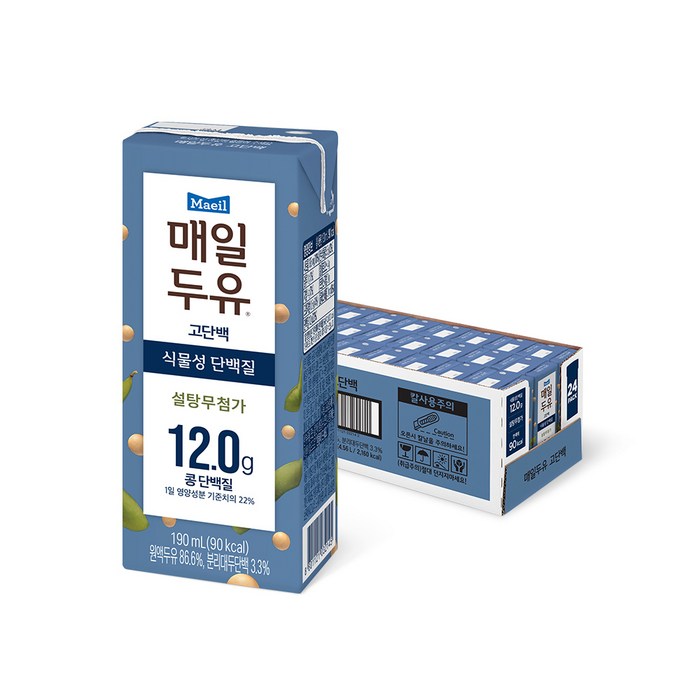 매일 두유 고단백, 190ml, 24개 대표 이미지 - 고단백 저당 추천