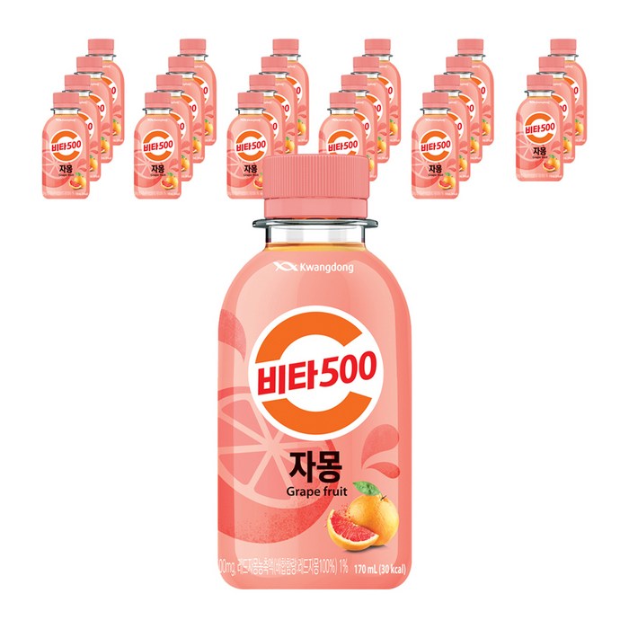 광동제약 비타500 자몽, 24개, 170ml 대표 이미지 - 비타민 음료 추천