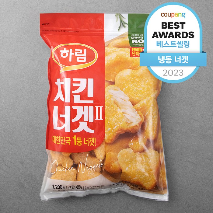 하림 치킨너겟 (냉동), 1200g, 1개 대표 이미지 - 맥주 추천