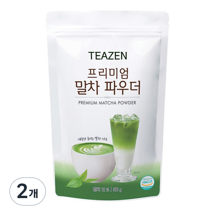 티젠 프리미엄 말차 파우더, 500g, 2개 대표 이미지 - 말차라떼 추천