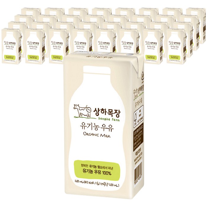 상하목장 유기농 우유, 200ml, 48개 대표 이미지 - 상하목장 추천