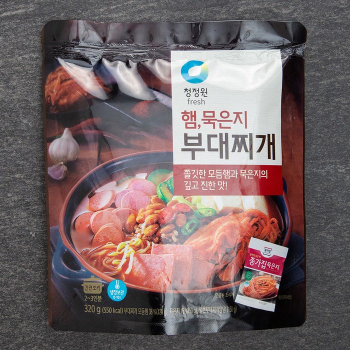 청정원 햄 묵은지 부대찌개, 320g, 1개 대표 이미지 - 부대찌개 맛있는 곳 추천