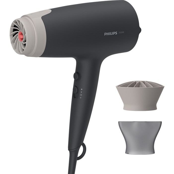 필립스 듀얼 에어케어 헤어드라이기 2100W, BHD351/10, 블랙 + 그레이 대표 이미지 - 바람센 드라이기 추천