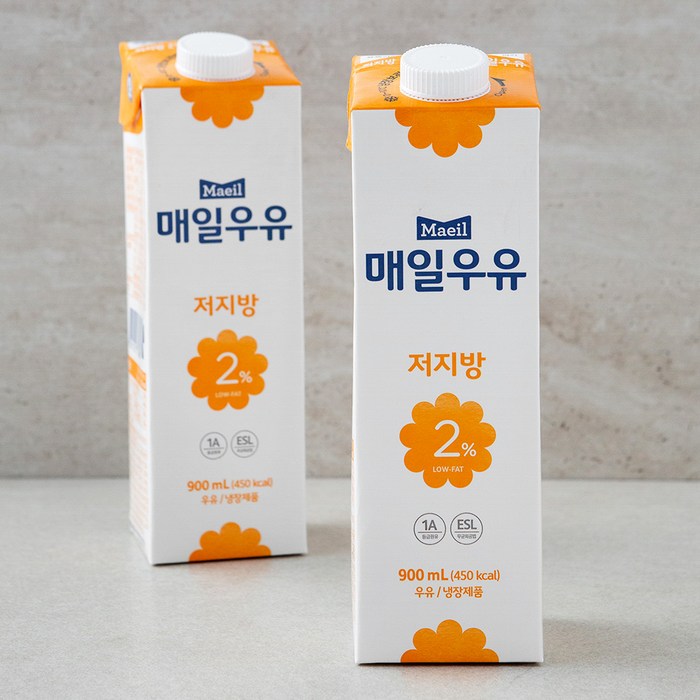 매일우유 저지방2% 우유, 900ml, 2개 대표 이미지 - 우유 추천