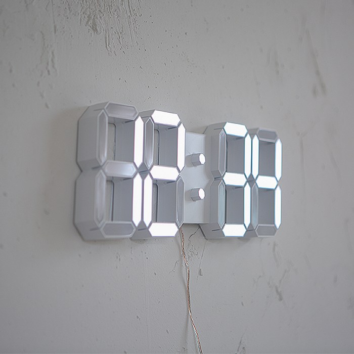 모모스 3D LED 벽시계 38cm, 화이트 대표 이미지 - 벽시계 추천