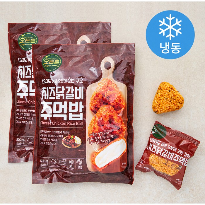 오든든 치즈닭갈비주먹밥 (냉동), 100g, 10개 대표 이미지 - 치즈밥 추천