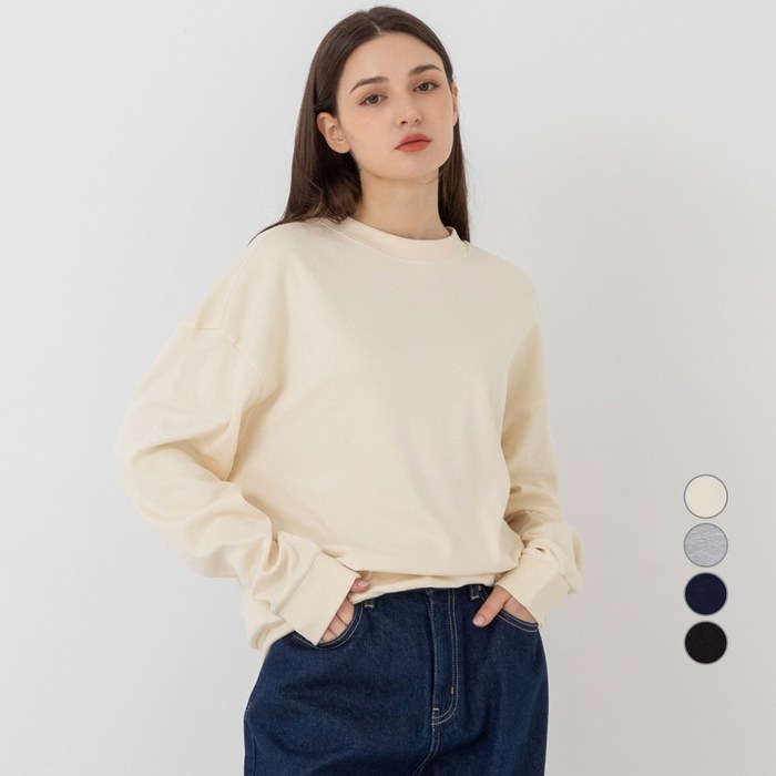 Elle Paris 루즈핏 특양면 데일리 맨투맨 대표 이미지 - 엘르파리스 추천