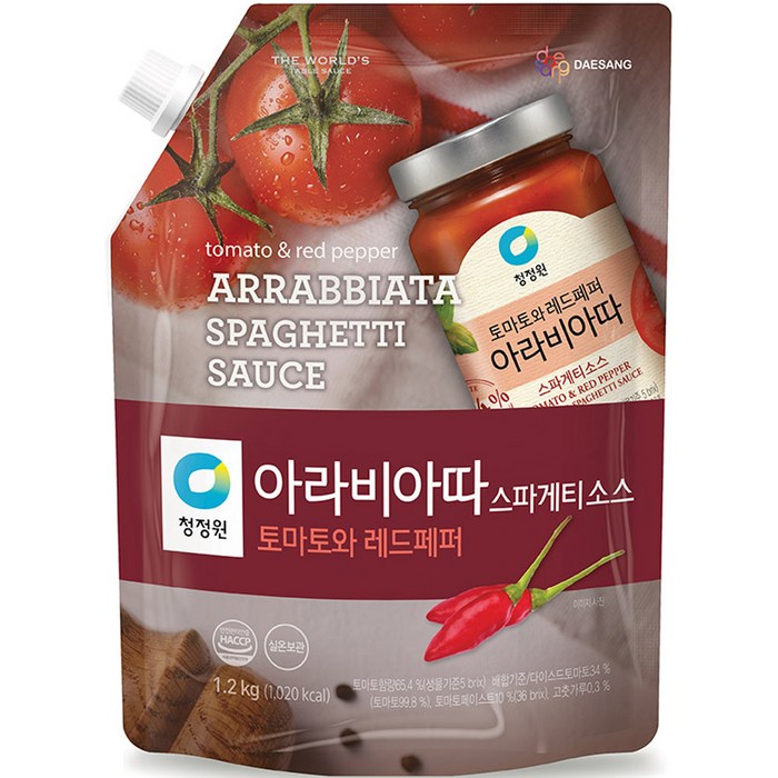 대상 청정원 아라비아따 스파게티소스, 1.2kg, 1개 대표 이미지 - 볼로네제 추천
