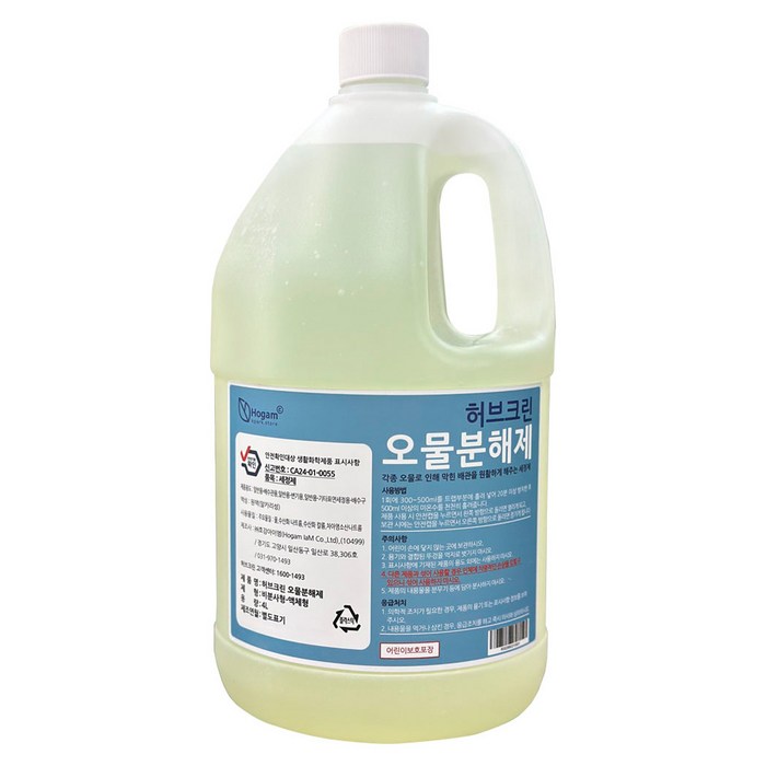 허브크린 오물분해제, 4L, 1개 허브크린 오물분해제, 4L, 1개