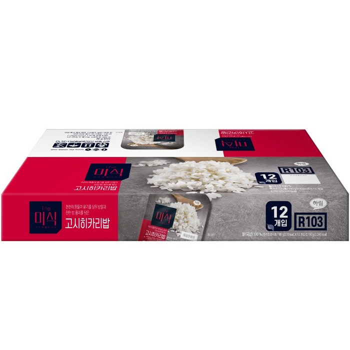 The미식 고시히카리밥, 180g, 12개 대표 이미지 - 쌀밥 추천