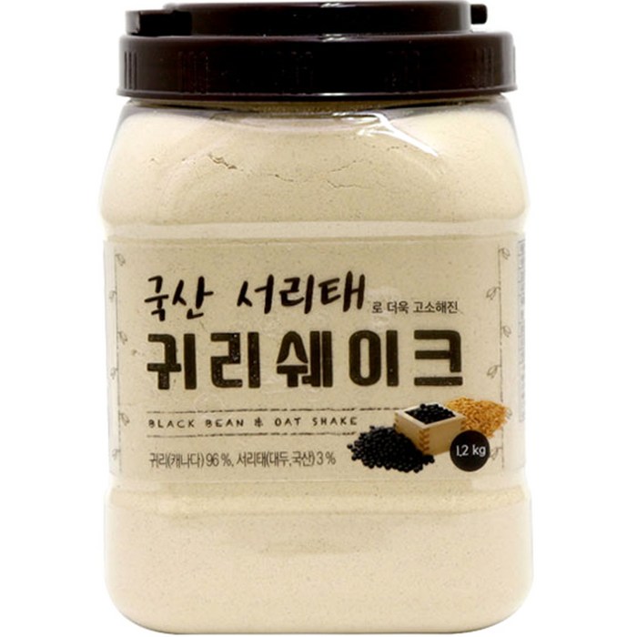 태광선식 국산서리태로 더욱 고소해진 귀리쉐이크, 1개, 1.2kg 대표 이미지 - 쌀가루 추천